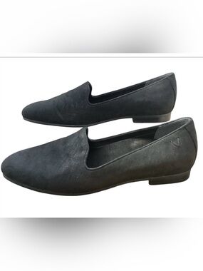 Vionic Willa II Flat Black Shimmer Fabric Loafers Shoes Women's Size 6.5